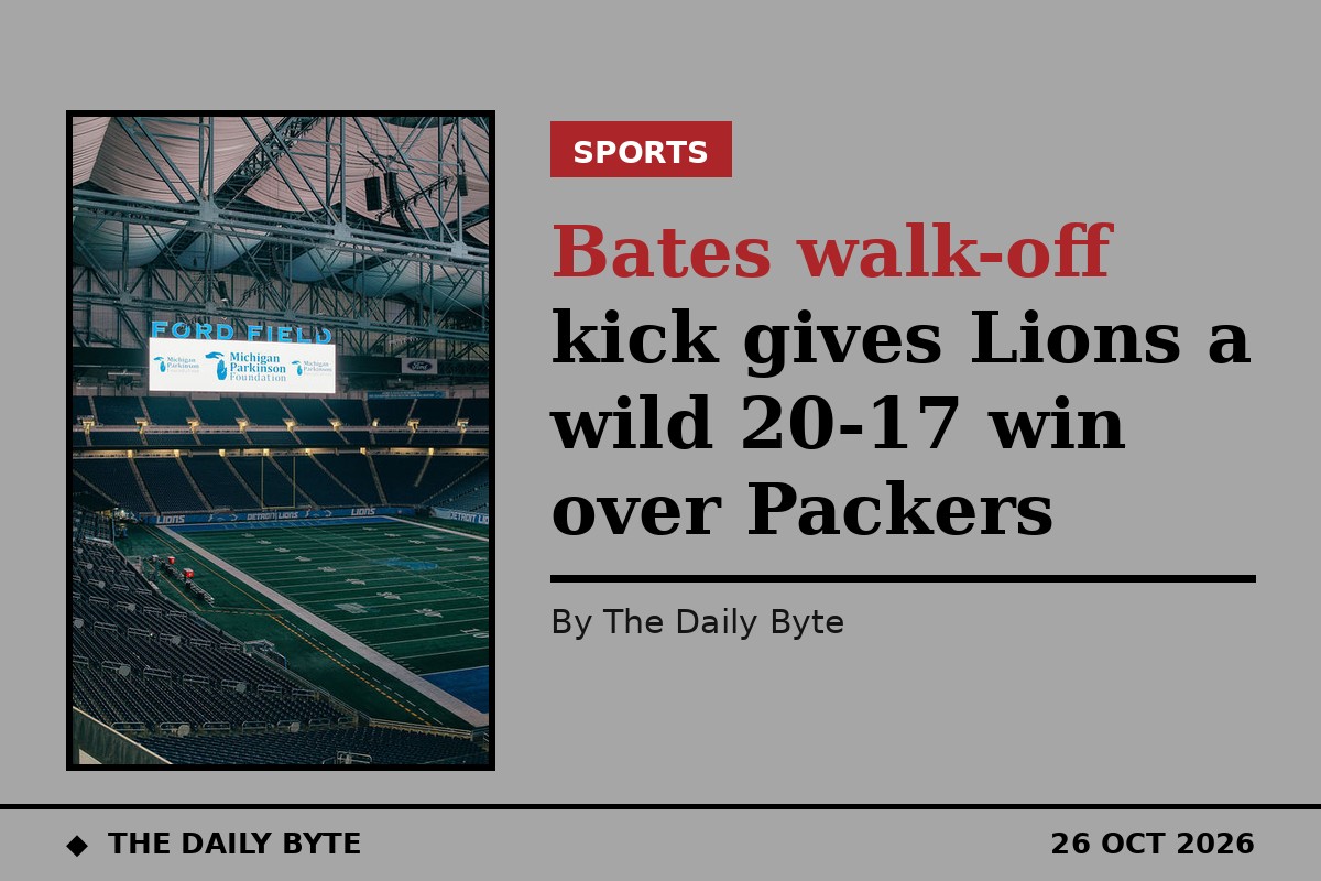 Bates walk-off kick gives Lions a wild 20-17 win over Packers