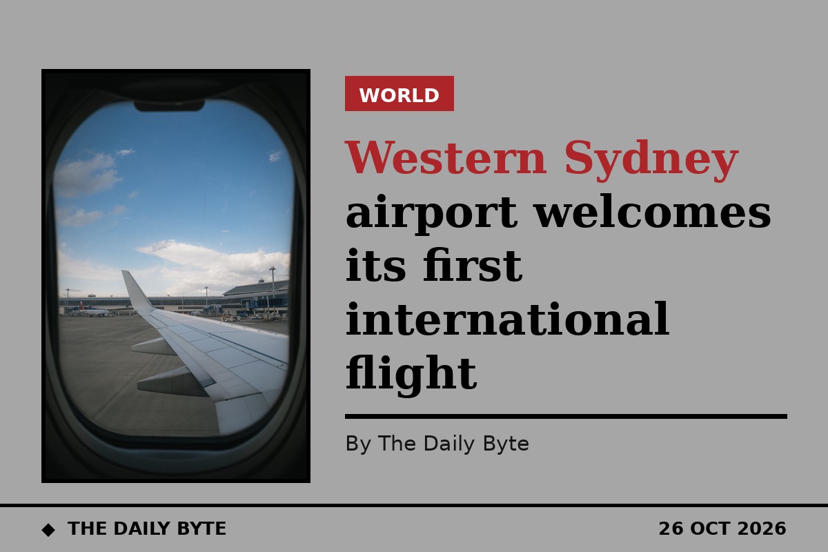 Western Sydney airport welcomes its first international flight