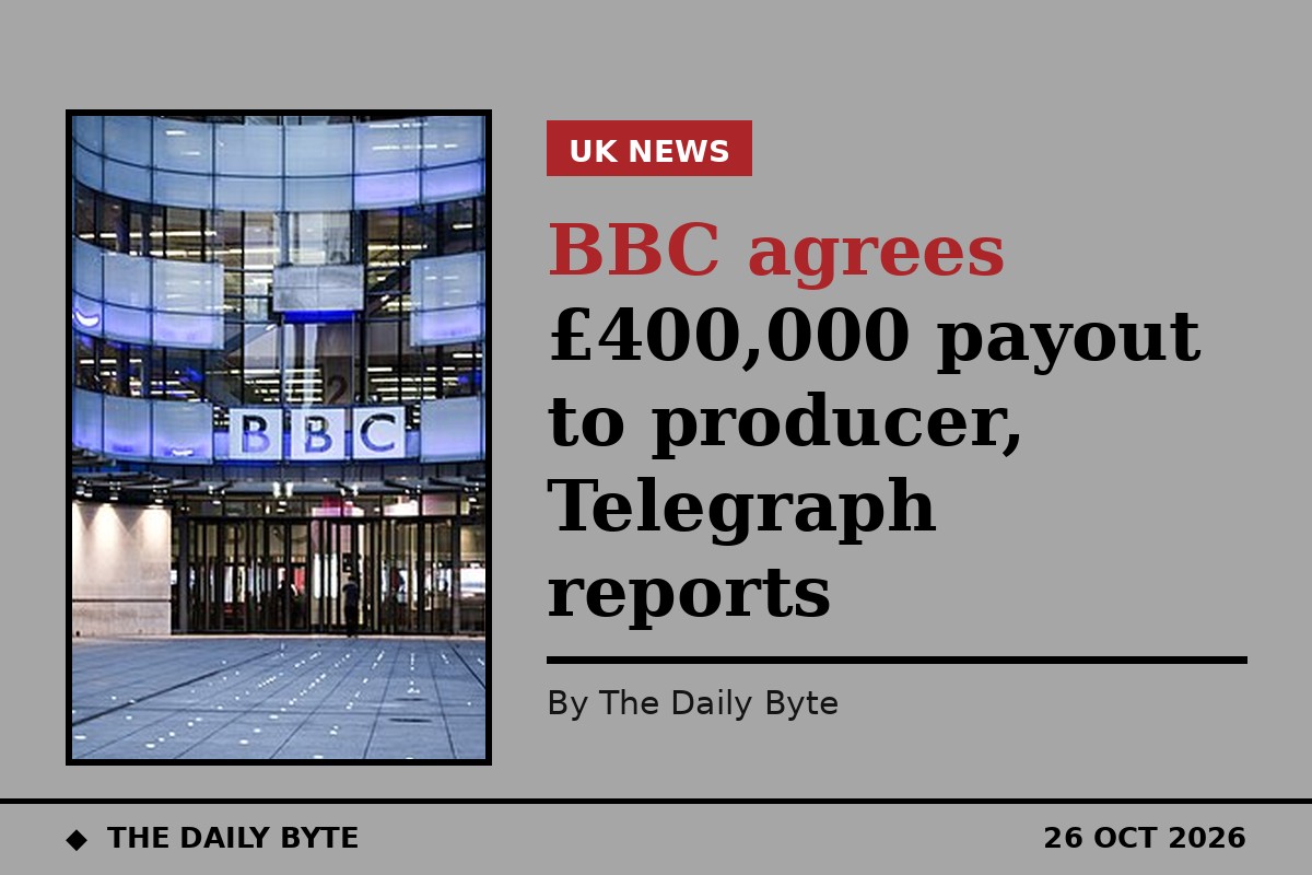 BBC agrees £400,000 payout to producer after antisemitism complaints, Telegraph reports