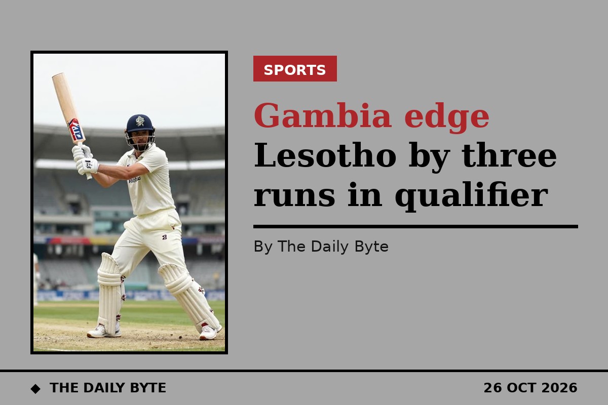 Gambia beat Lesotho by three runs in T20 World Cup qualifier