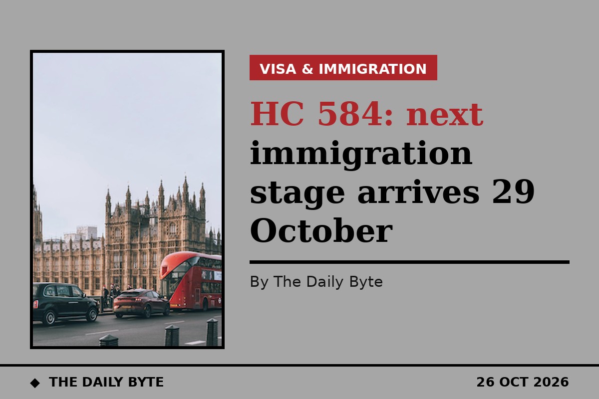 Photo for HC 584's next immigration stage arrives on 29 October: what changes and what does not