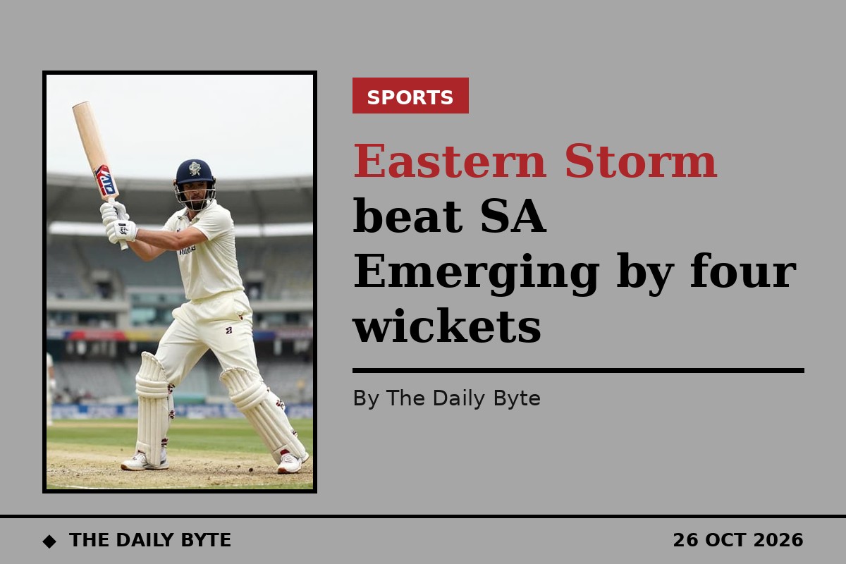 Eastern Storm beat South Africa Emerging by four wickets in Pro20 Cup