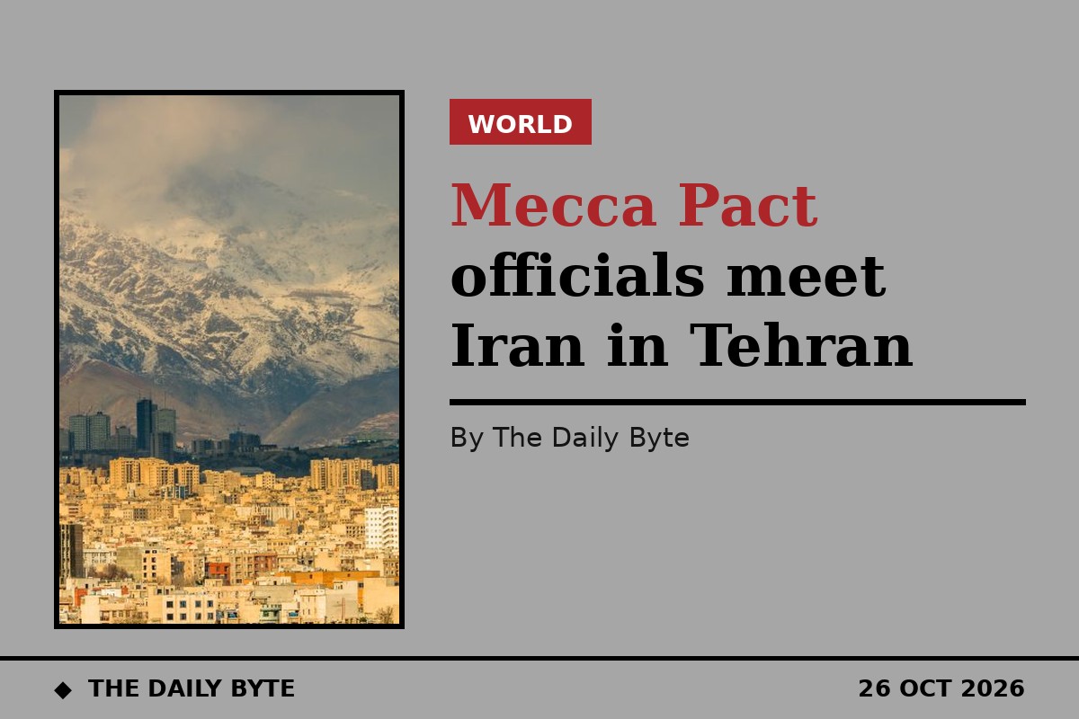 Mecca Pact officials meet Iranian officials in Tehran on Monday, Reuters reports
