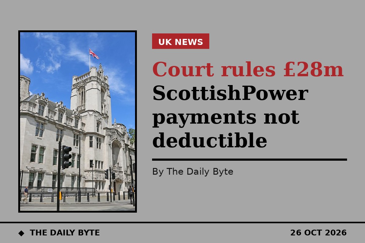 Supreme Court rules ScottishPower's £28m regulator payments not tax deductible