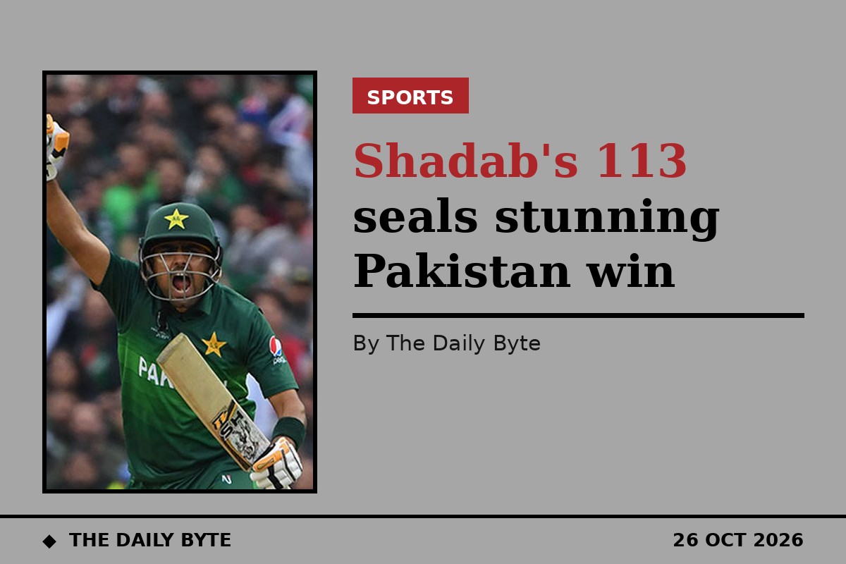 Shadab Khan's unbeaten 113 rescues Pakistan in one-wicket win over England