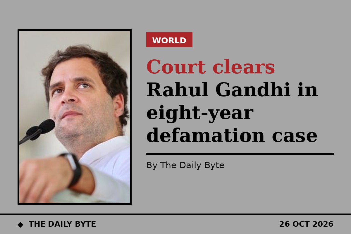 Photo for Eight-Year Defamation Case Ends as Court Clears Rahul Gandhi