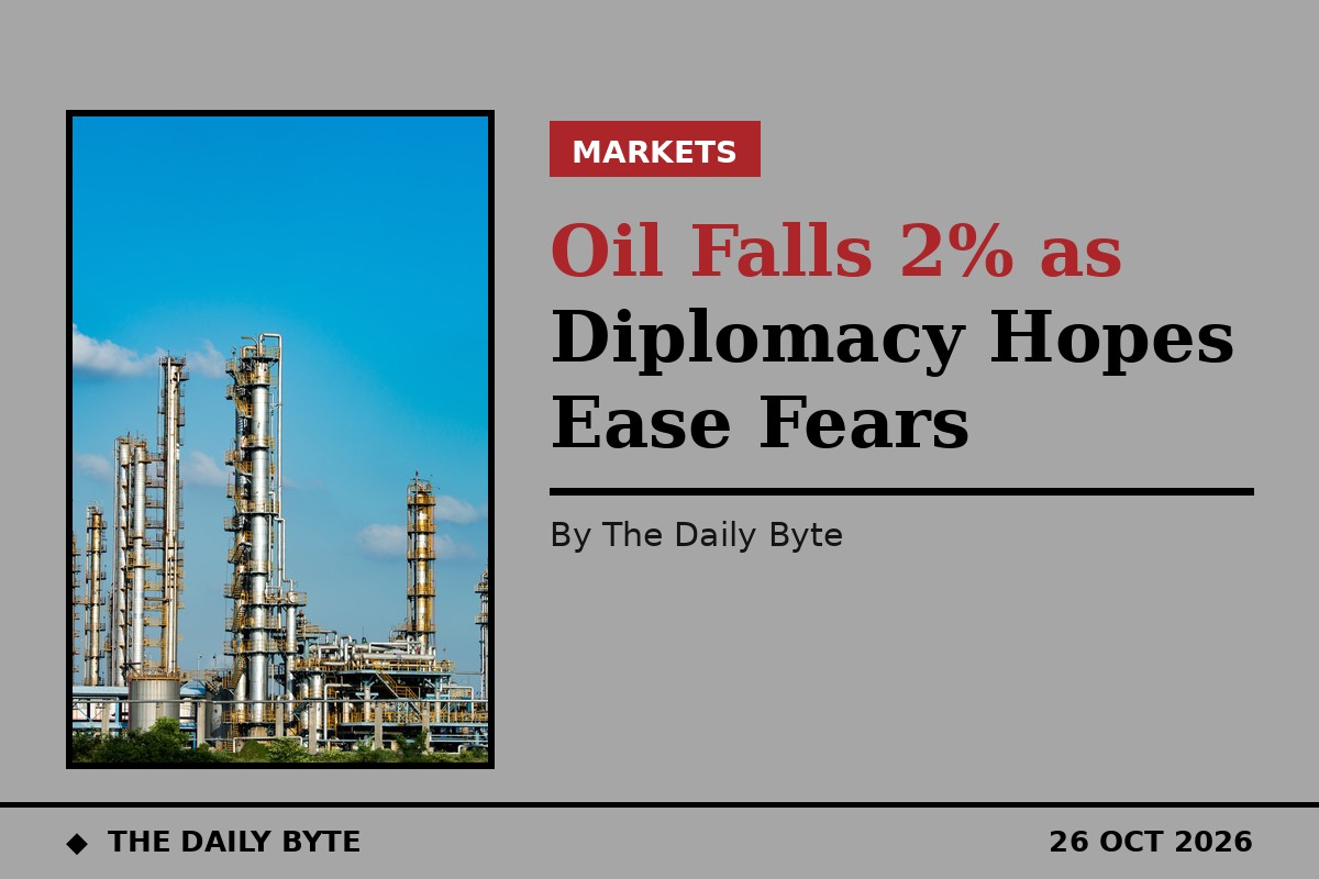 Oil Prices Fall About 2% on Monday as Iran Diplomacy Hopes Ease Supply Fears