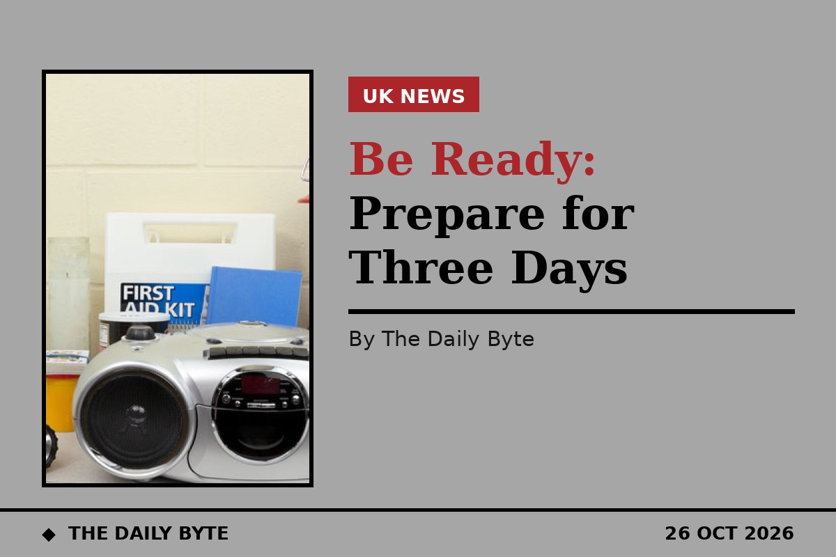 UK 'Be Ready' Campaign: Prepare for Three Days