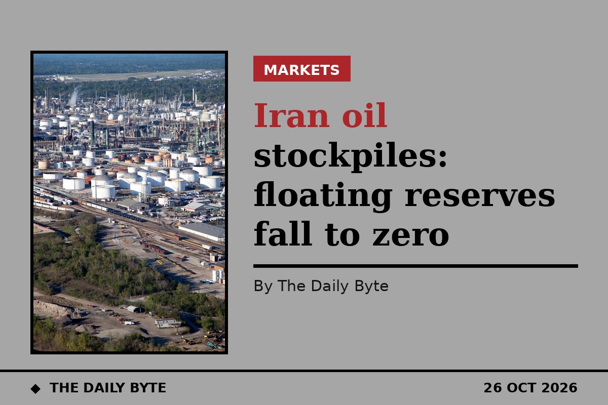Iran oil stockpiles: floating reserves fall to zero