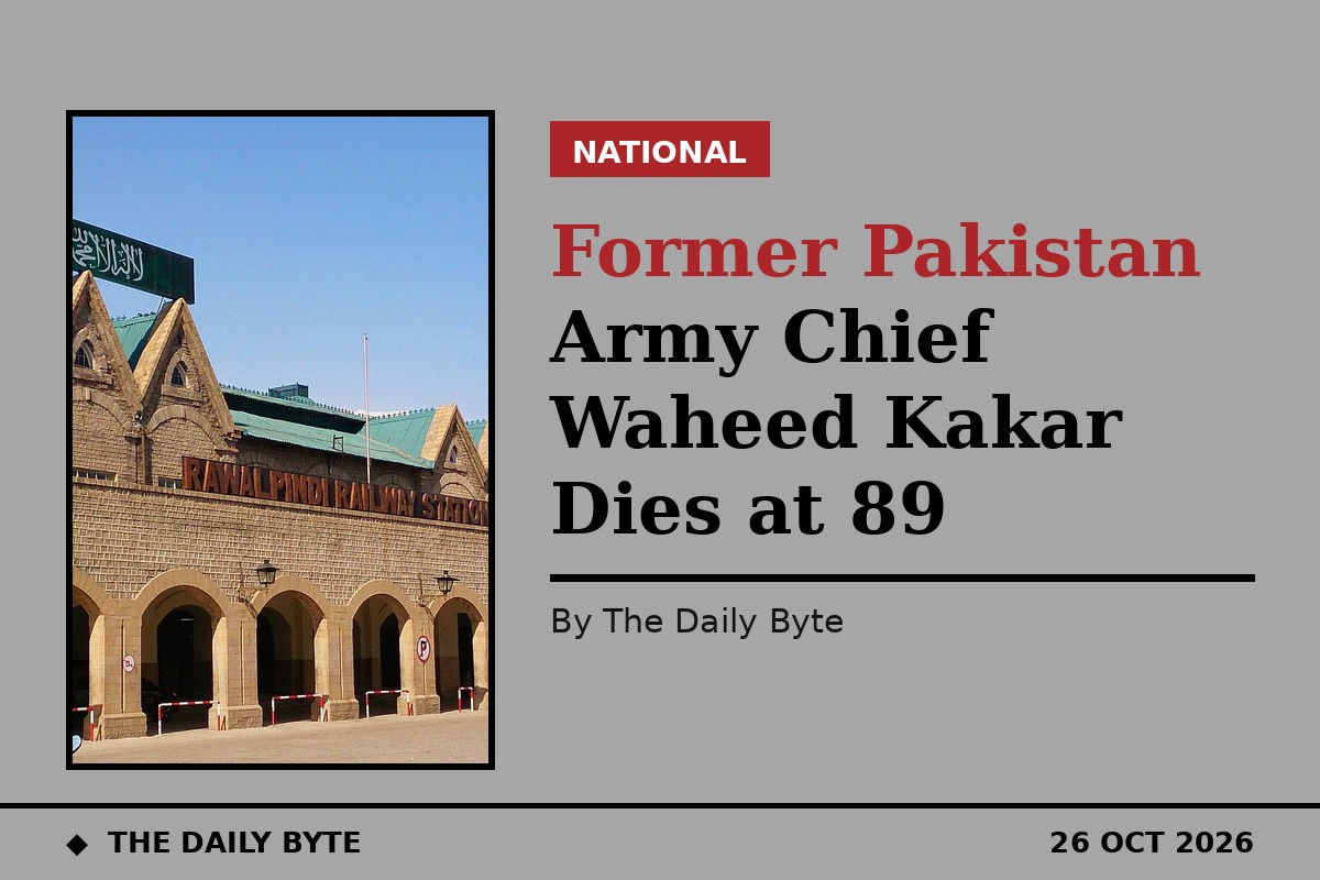 Former Pakistan Army Chief Waheed Kakar Dies at 89