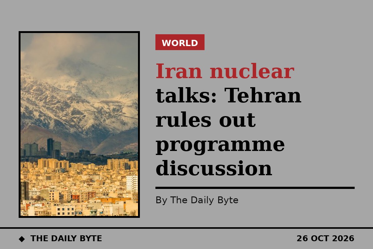 Iran nuclear talks: Tehran rules out programme discussion