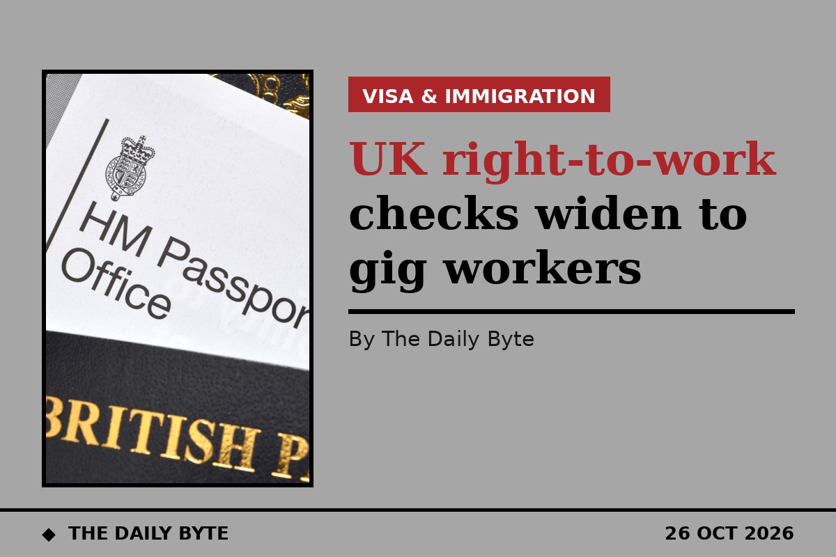 Photo for UK right-to-work checks widen to gig workers