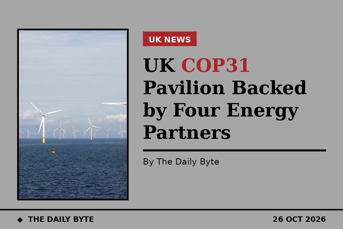 UK COP31 Pavilion Backed by Four Energy Partners