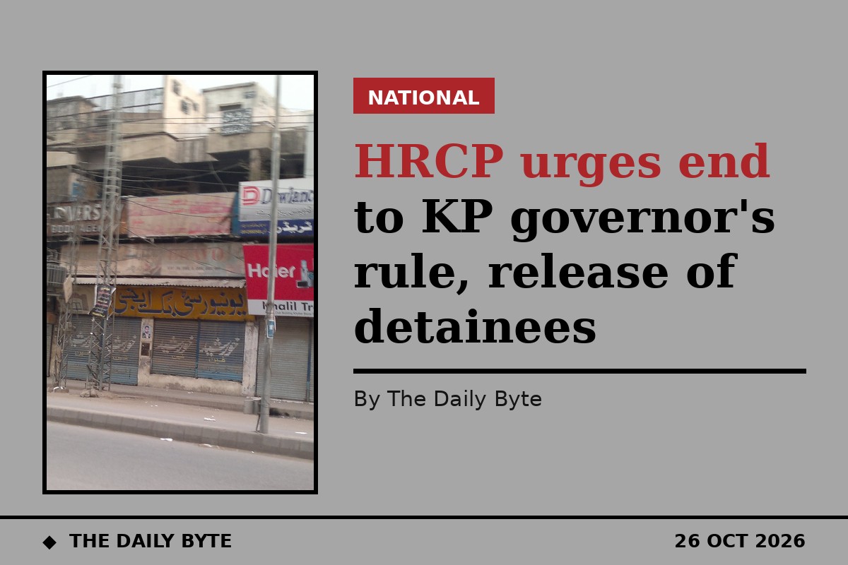 HRCP urges end to KP governor's rule, release of detainees