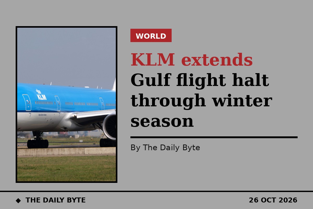 KLM extends Gulf flight halt through winter season