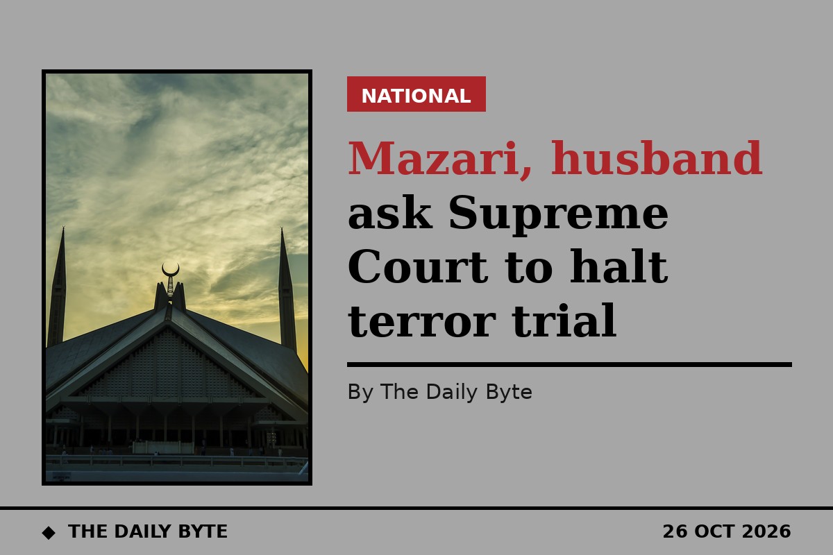 Mazari, husband ask Supreme Court to halt terror trial