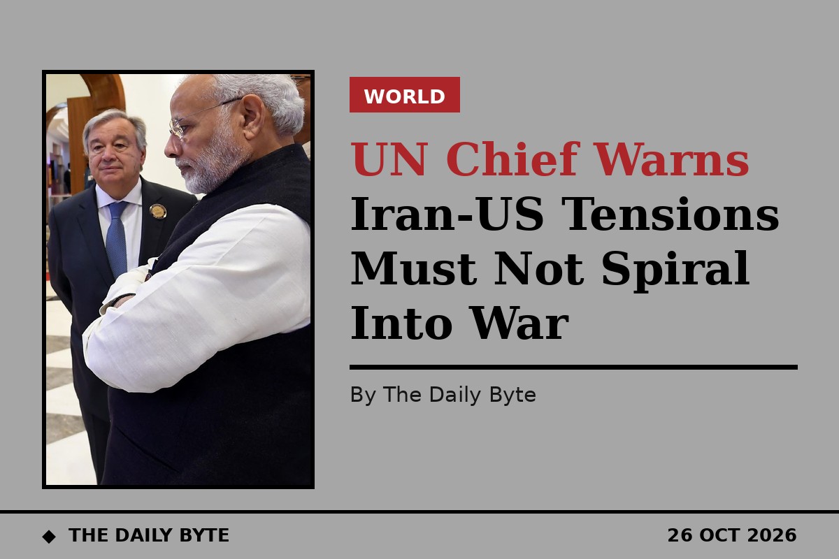 Photo for UN chief warns Iran-US tensions must not spiral into war