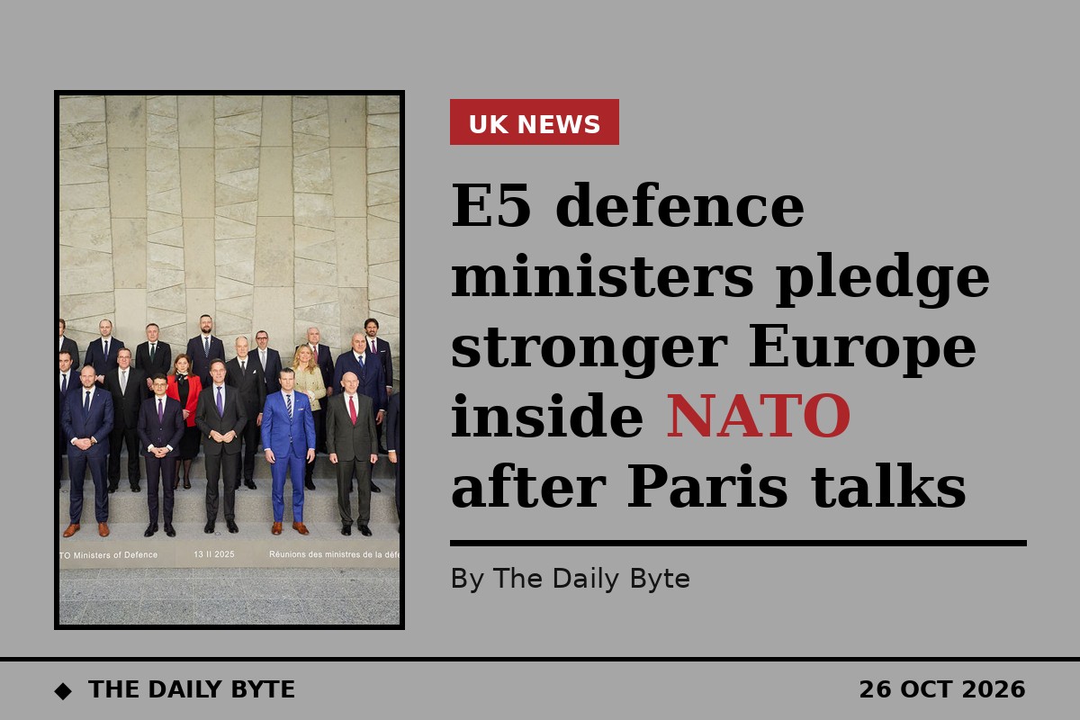 E5 defence ministers pledge stronger Europe inside NATO after Paris talks