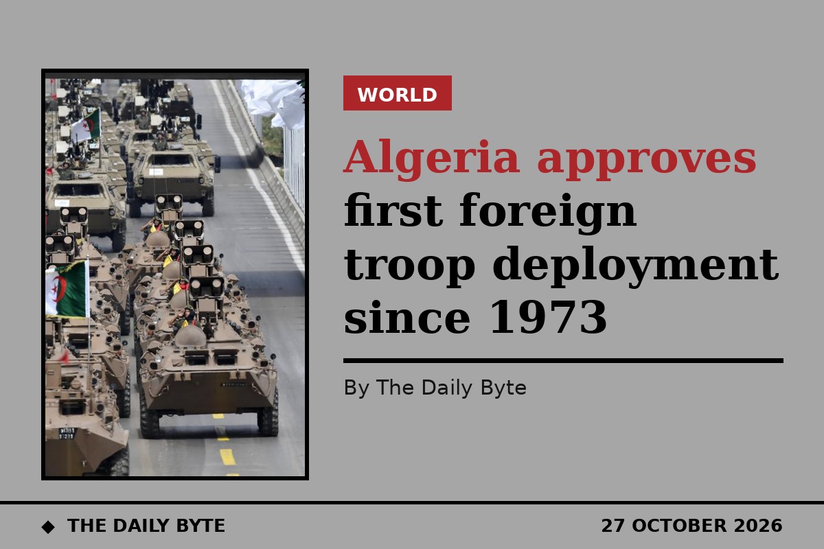 Photo for Algeria approves first foreign troop deployment since 1973