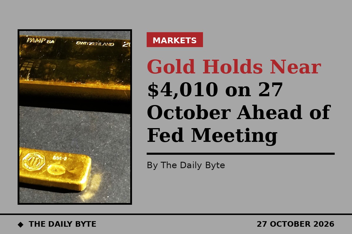 Photo for Gold Holds Near $4,010 on 27 October Ahead of Fed Meeting