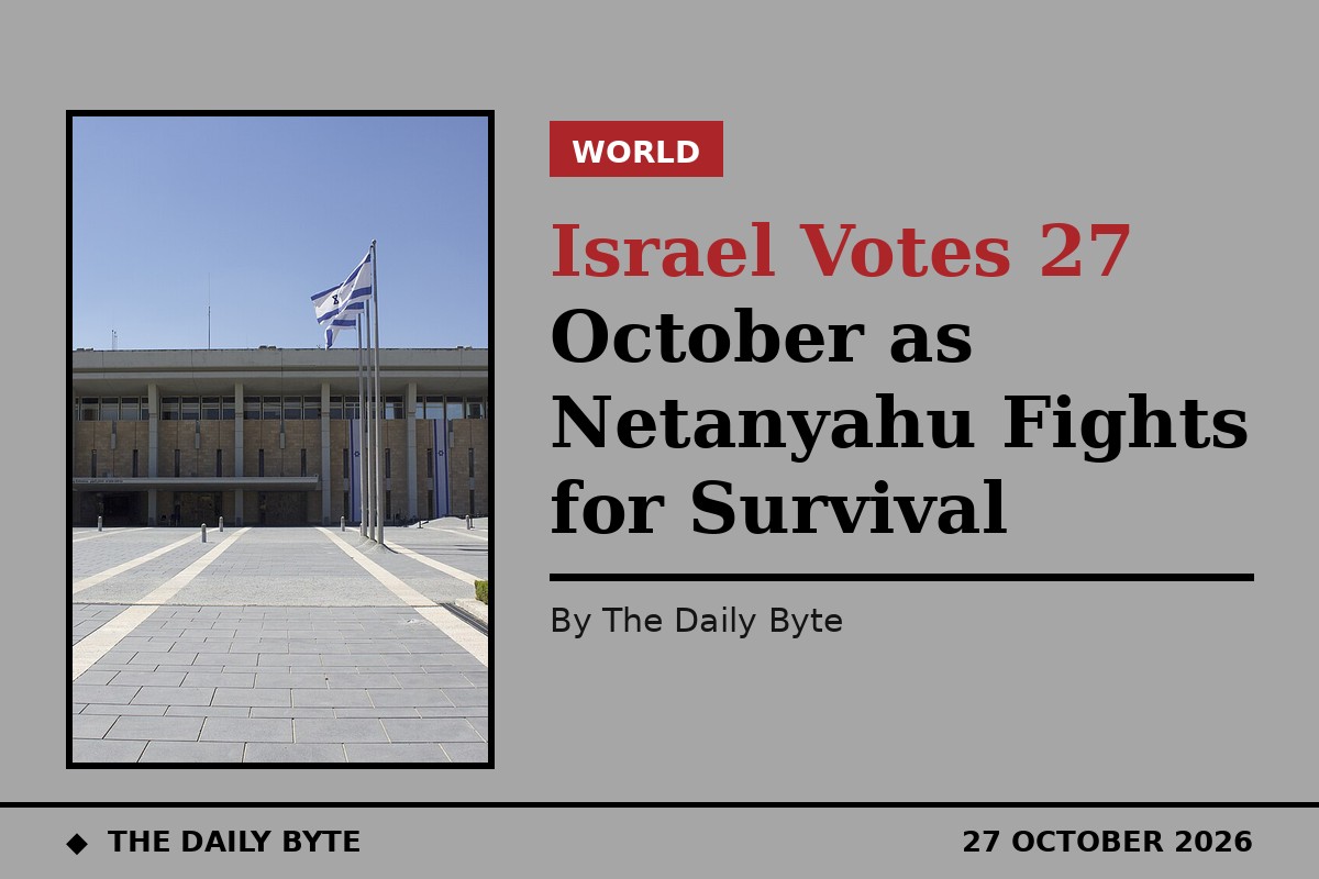 Photo for Israel Votes 27 October as Netanyahu Fights for Survival