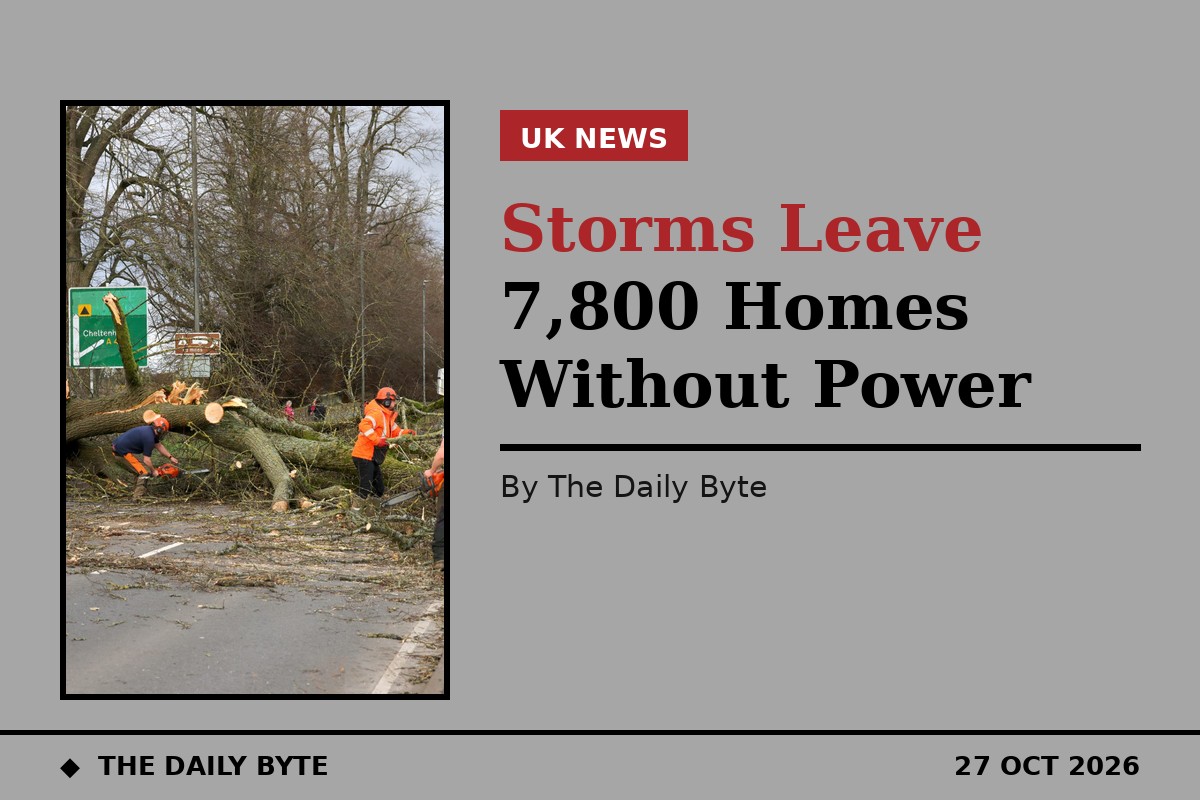 Photo for Storms Austen and Boelo leave 7,800 homes without power