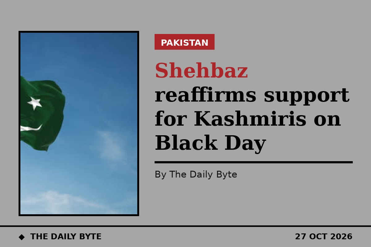 Shehbaz reaffirms support for Kashmiris on Black Day
