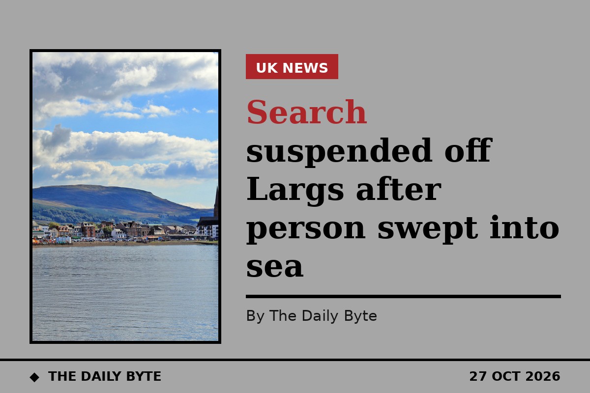 Search suspended off Largs after person swept into sea overnight