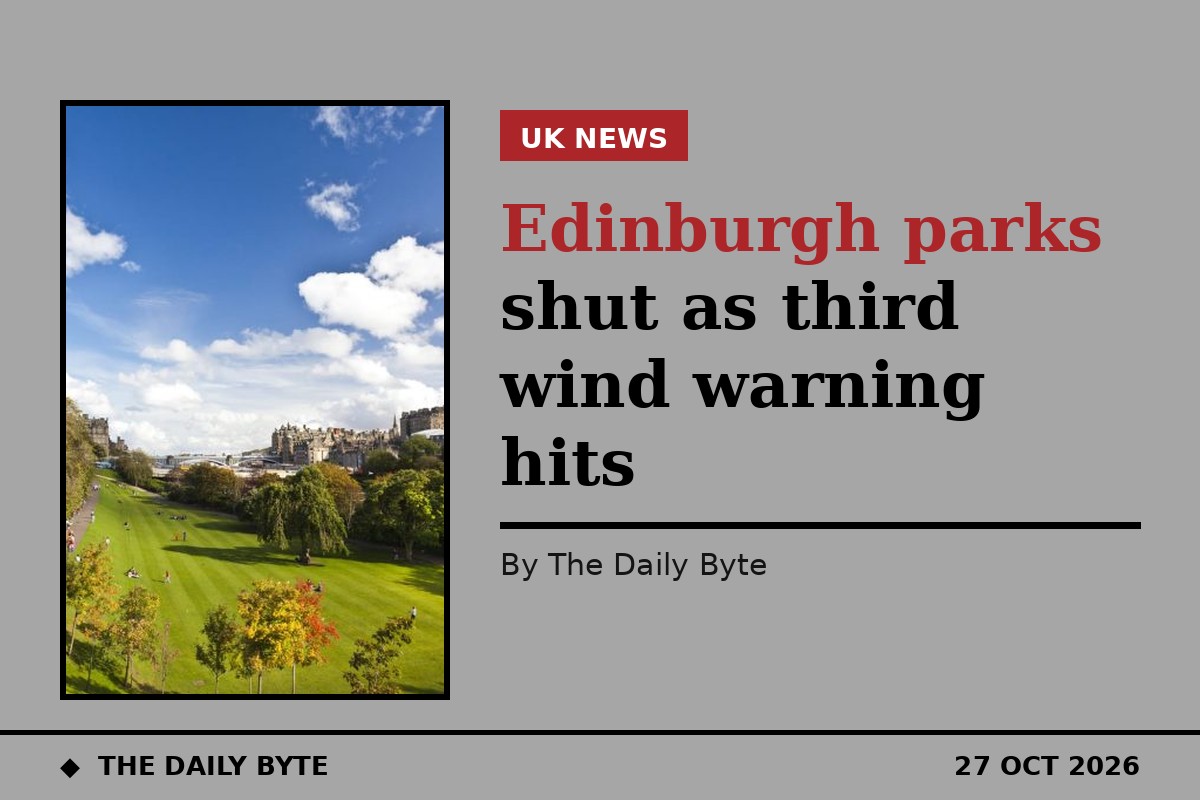 Edinburgh wind warning: parks closed as third weather alert hits city