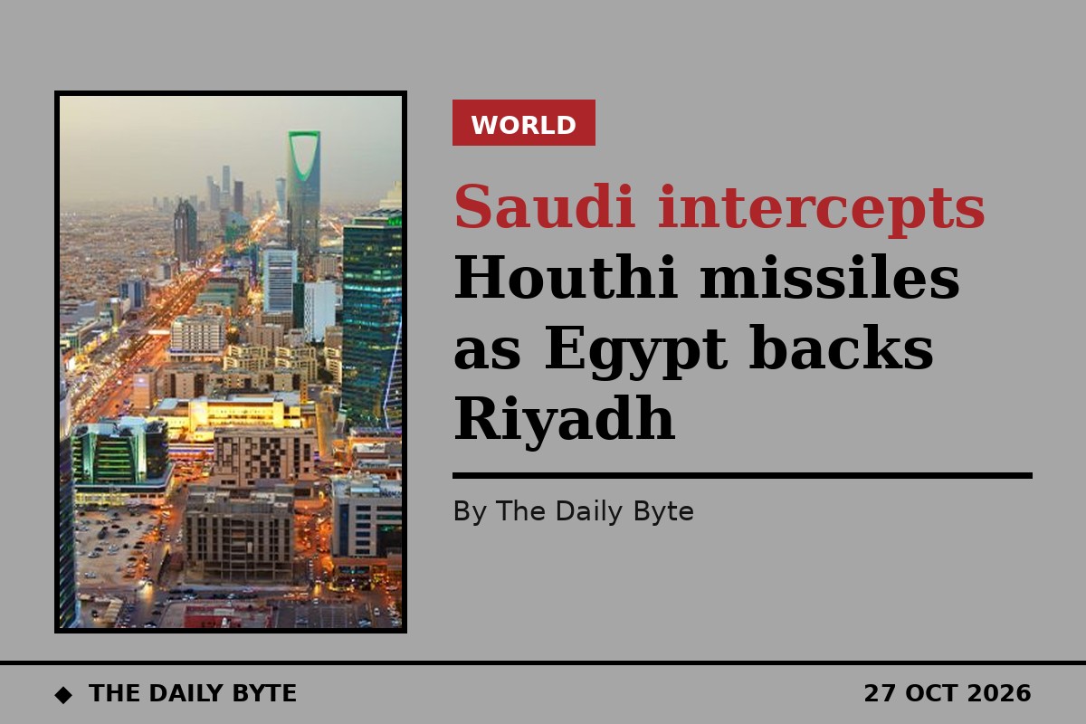 Saudi Intercepts Houthi Missiles as Egypt Backs Riyadh