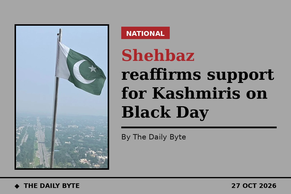 Shehbaz Reaffirms Pakistan's Support for Kashmiris on Black Day