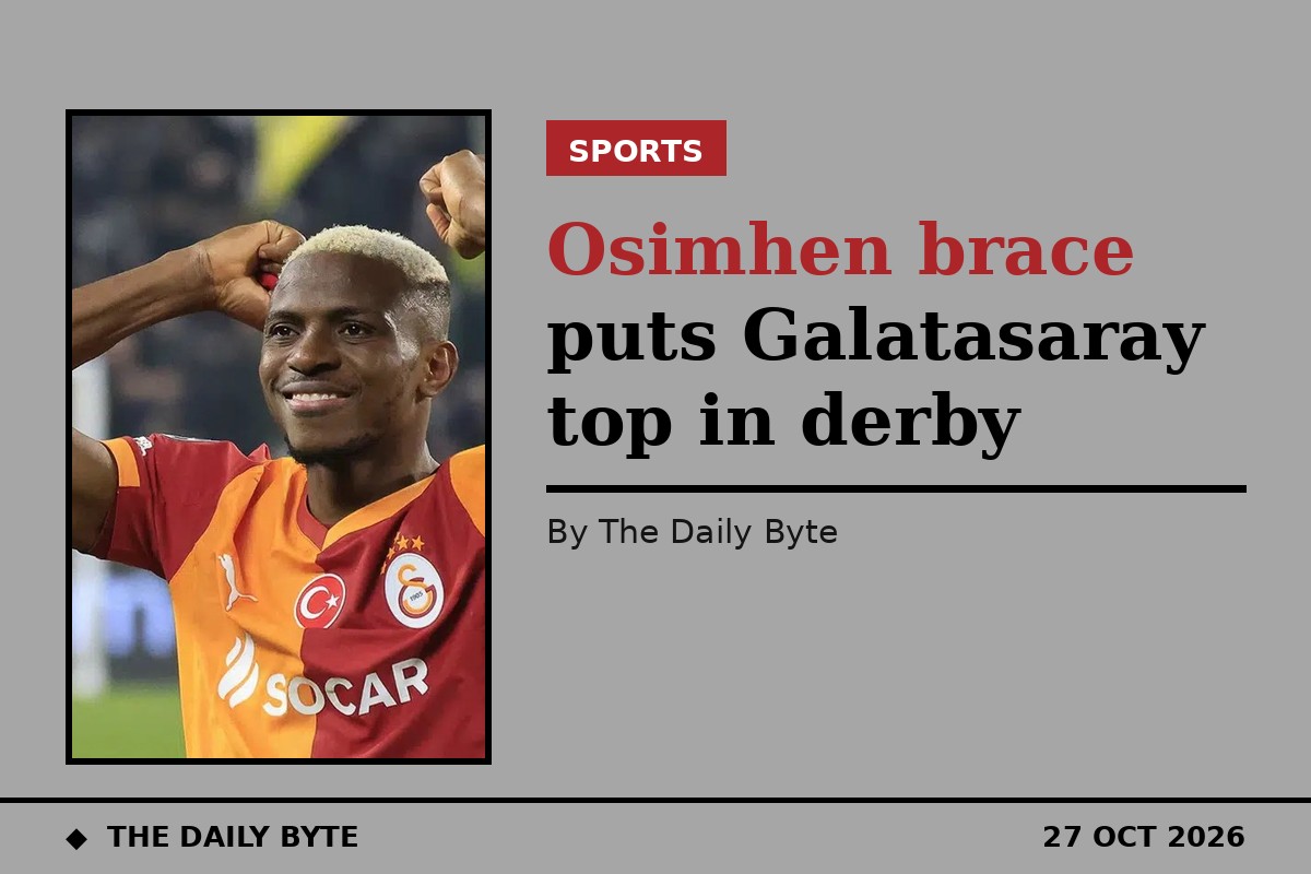 Osimhen brace puts Galatasaray top in Istanbul derby