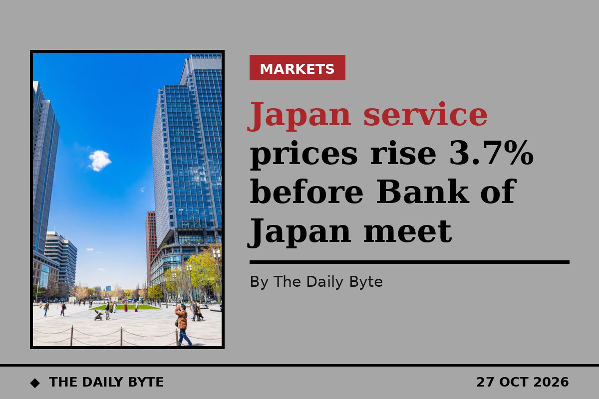 Japan service prices rise 3.7% before Bank of Japan meet