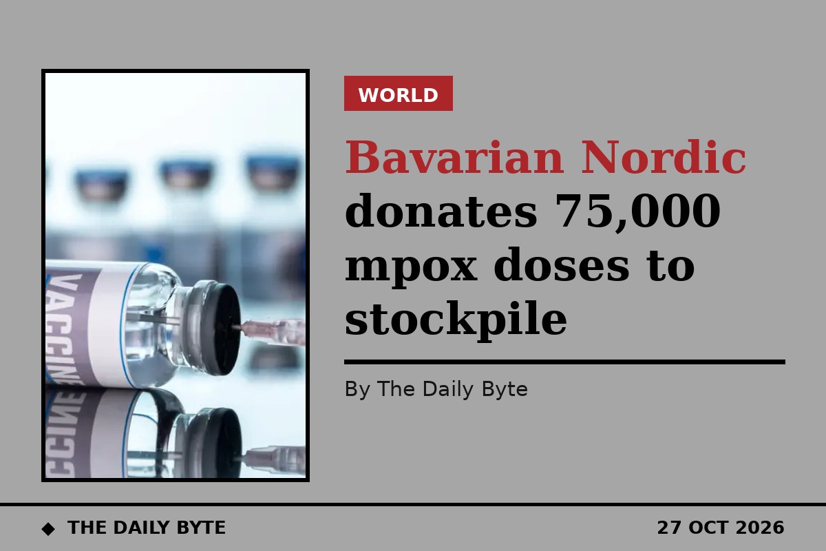 Bavarian Nordic donates 75,000 mpox doses to stockpile