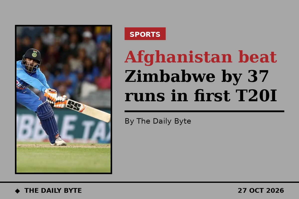 A batsman plays a shot during a cricket match