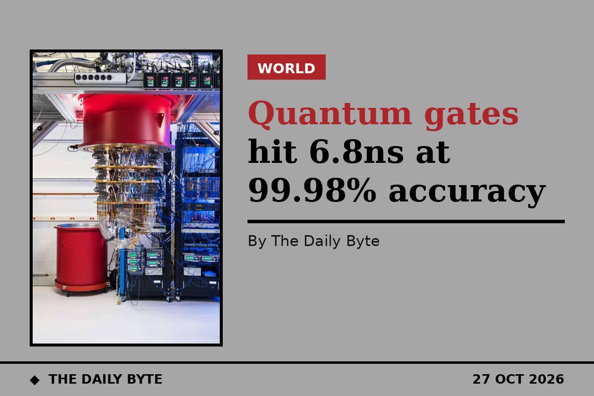 Quantum gates hit 6.8ns at 99.98% accuracy