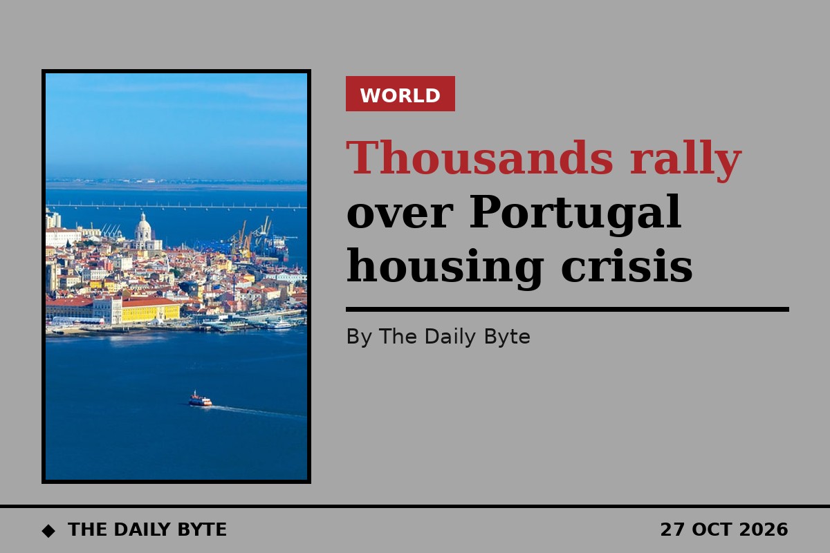 Thousands rally outside Portugal's parliament over housing crisis