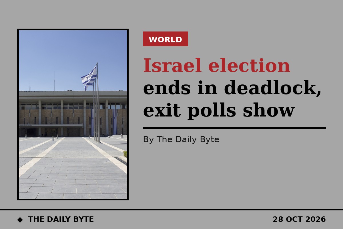 Israel election ends in deadlock, exit polls show