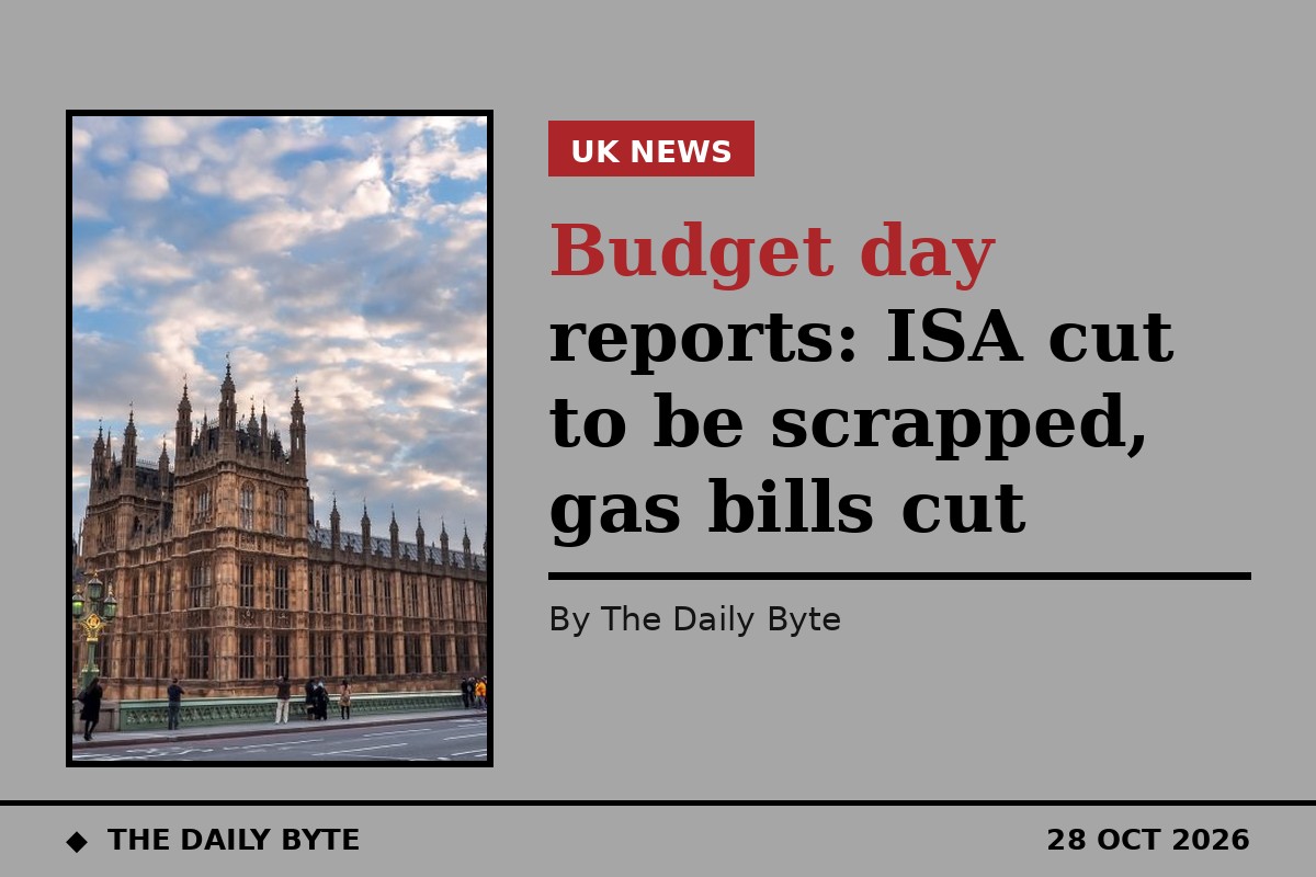 The Palace of Westminster and Big Ben in London on Budget day
