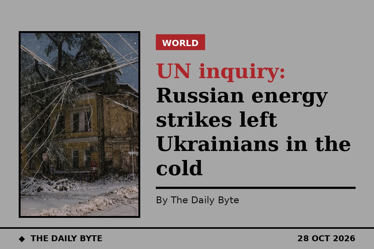 UN inquiry: Russian energy strikes left Ukrainians in the cold