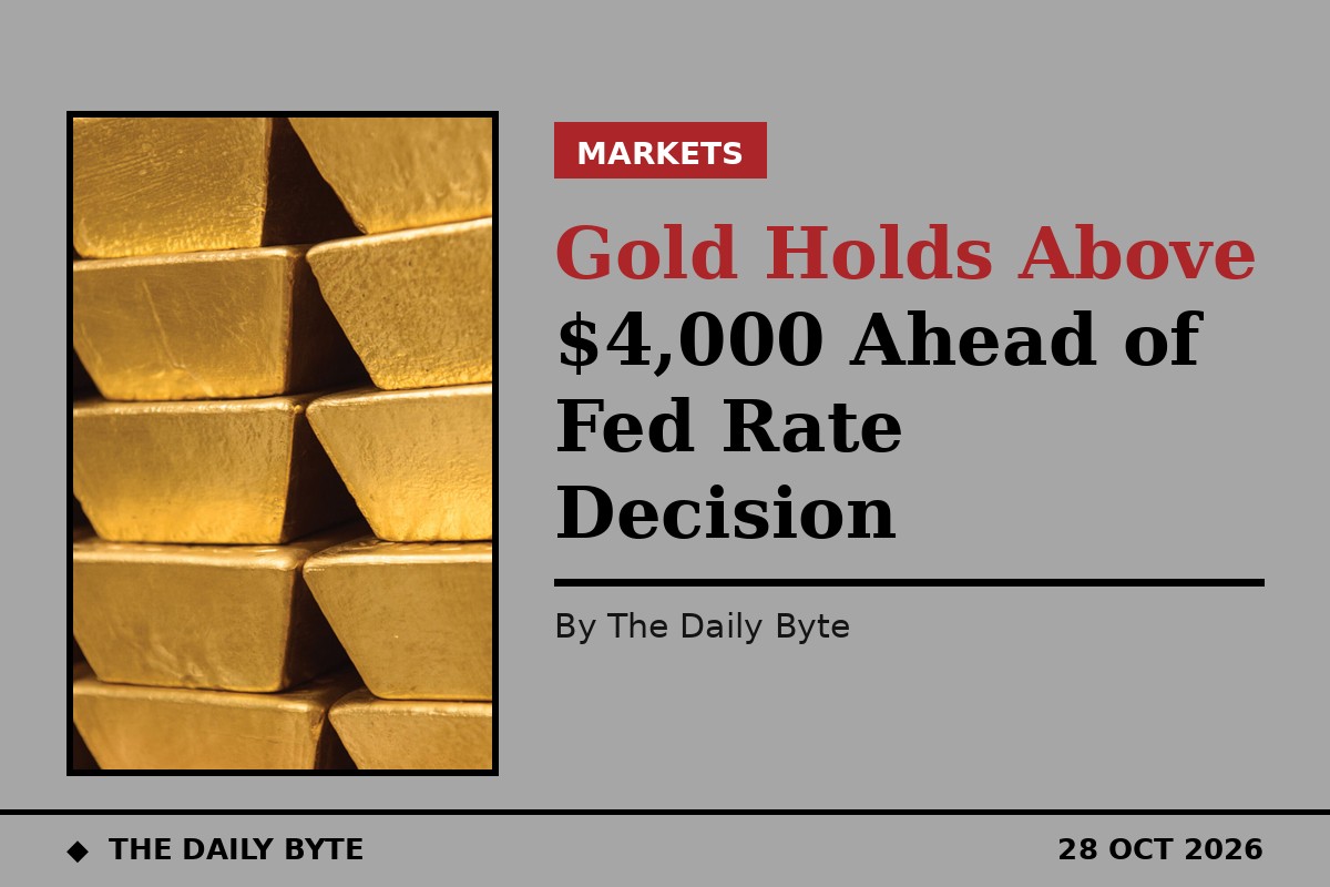 Gold Holds Above $4,000 Ahead of Fed Rate Decision