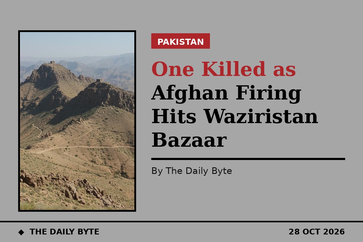 One Killed as Afghan Firing Hits Waziristan Bazaar