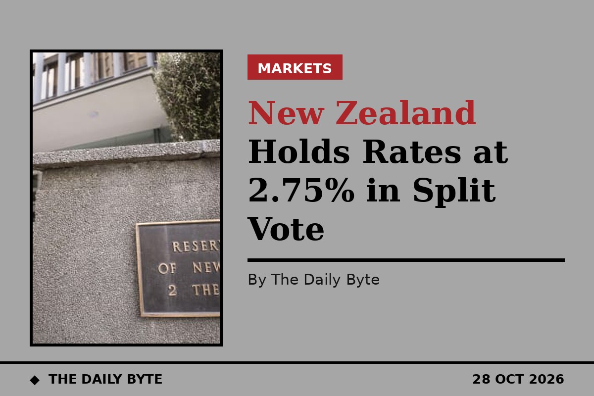 New Zealand Holds Rates at 2.75% in Split Vote