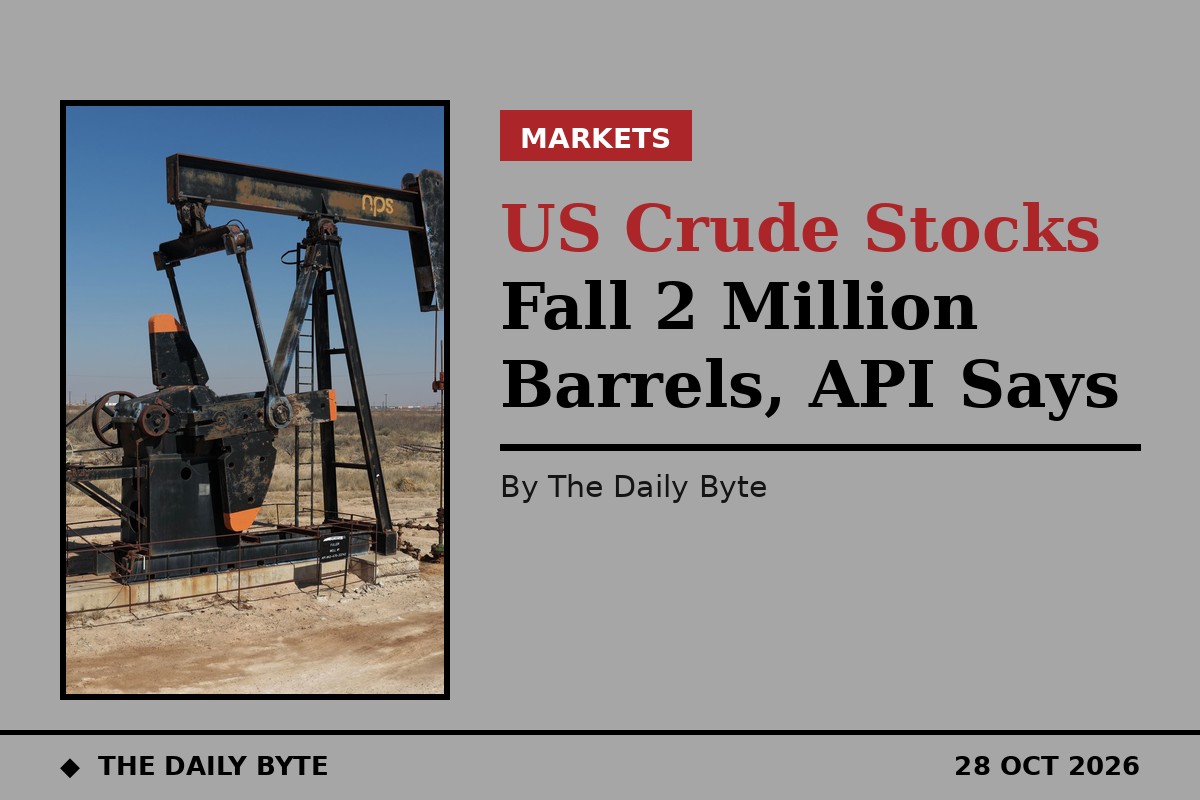 US Crude Stocks Fall 2 Million Barrels, API Says