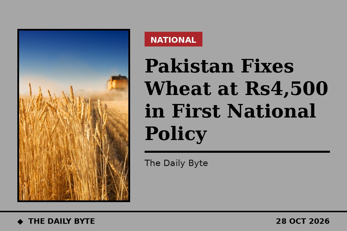 Pakistan Fixes Wheat at Rs4,500 in First National Policy