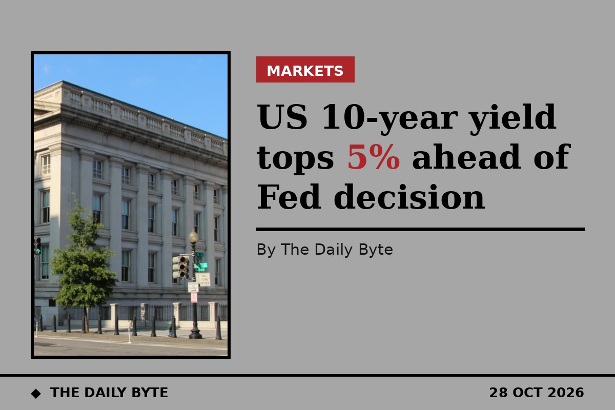 US 10-year yield tops 5% ahead of Fed decision