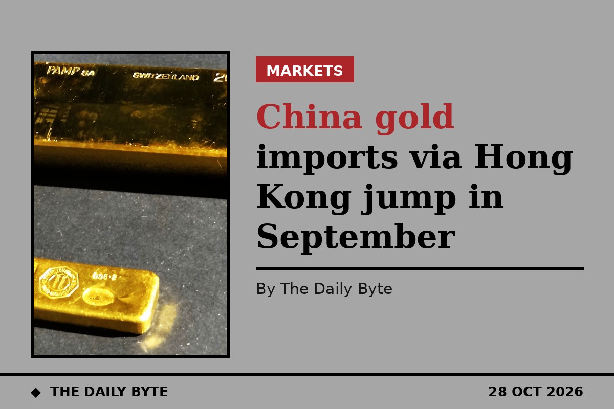 China gold imports via Hong Kong jump in September