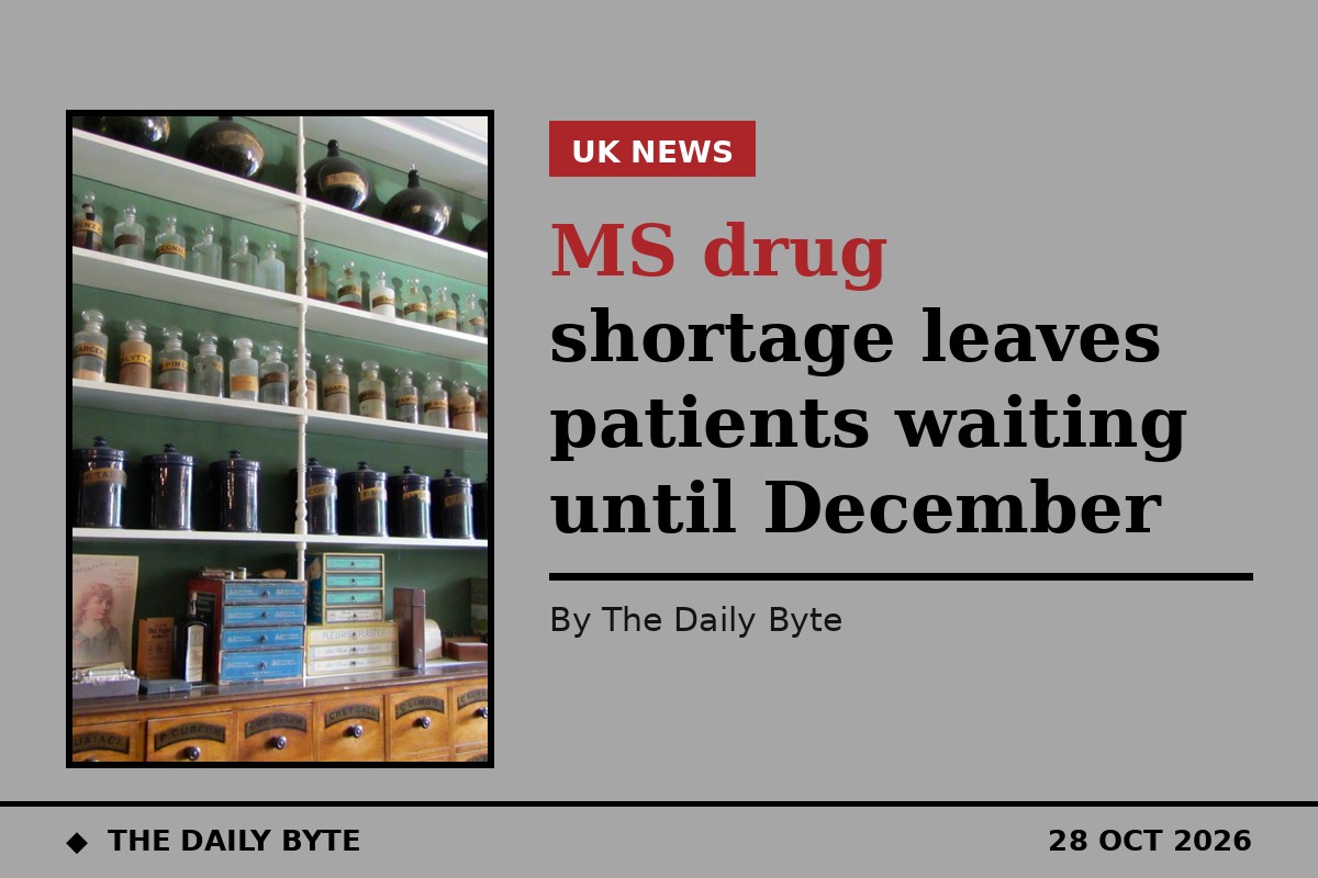 MS drug shortage leaves patients waiting until December