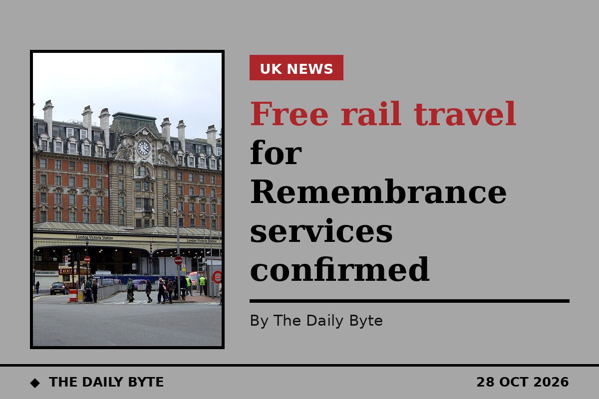Free rail travel for Remembrance services confirmed