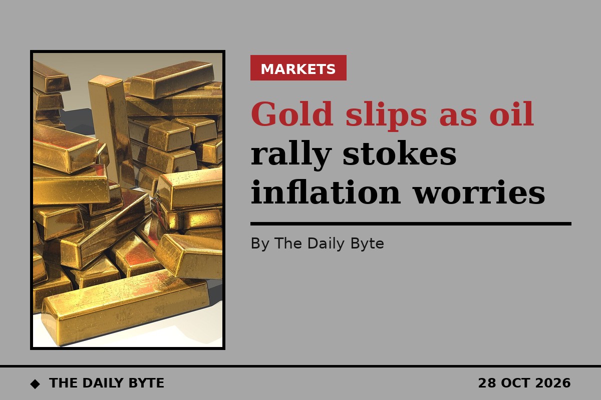 Gold slips as oil rally stokes inflation worries
